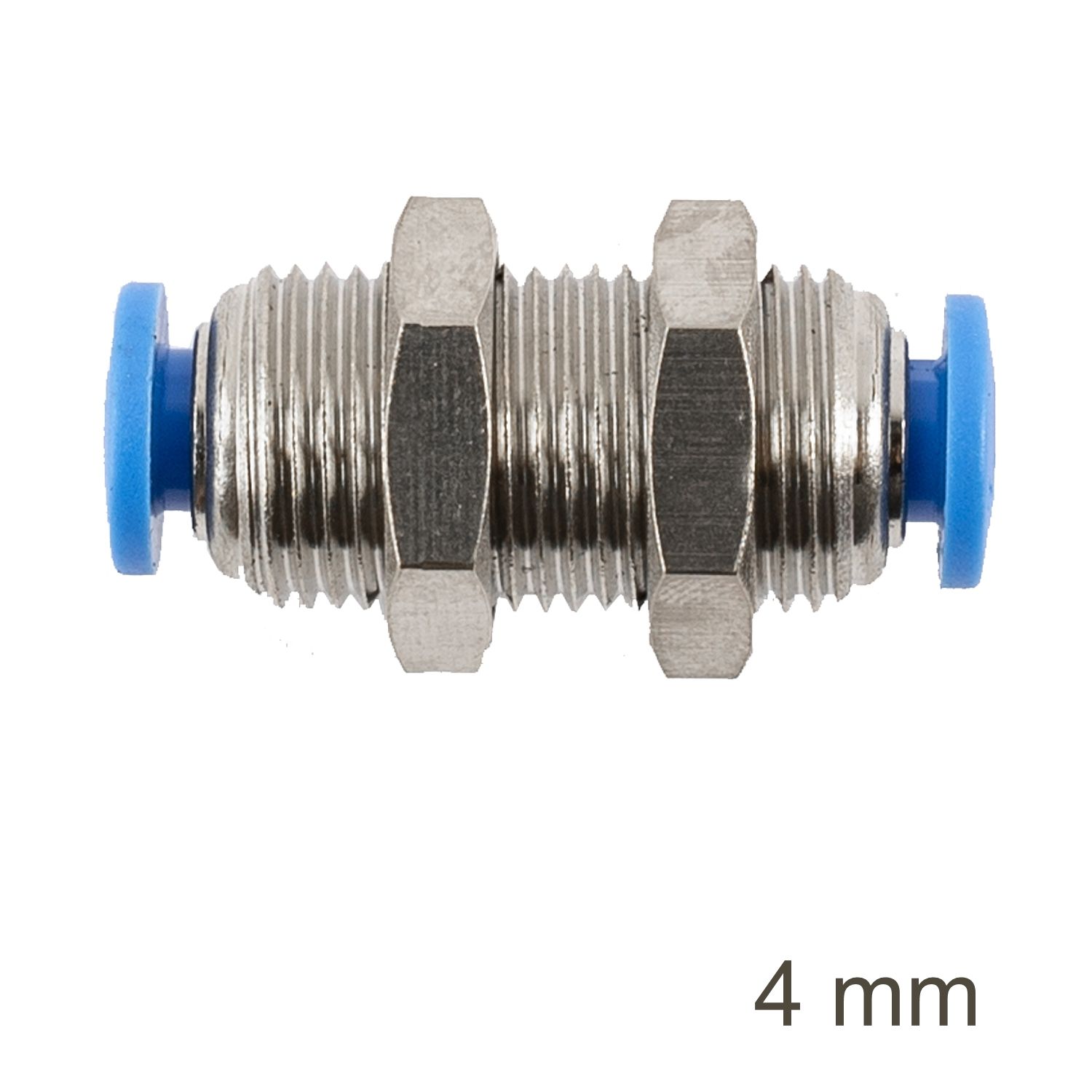 Metal Bulkhead Str. Connector 4mm